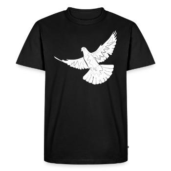 Pigeon - T-shirt Premium bio Homme - noir - Devant - Nico (187cm)