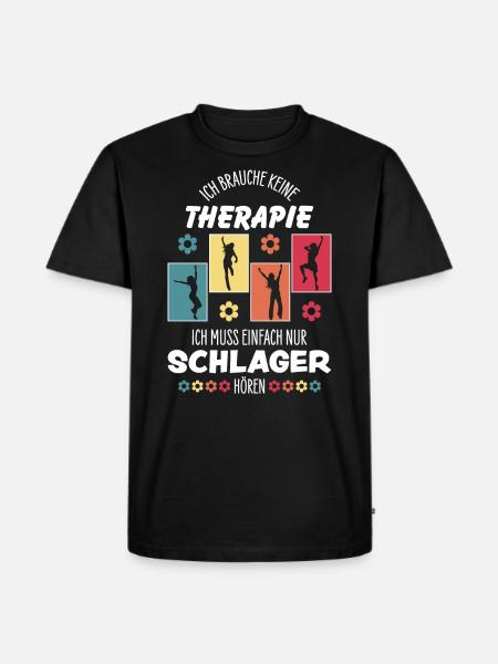 Schlager - Männer Premium Bio T-Shirt - Schwarz