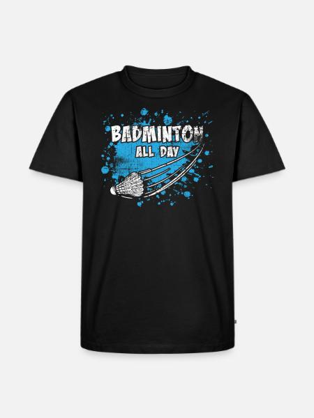 Badminton - Men's Premium Organic T-Shirt - black