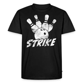 Bowling - T-shirt Premium bio Homme - noir - Devant - Nico (187cm)