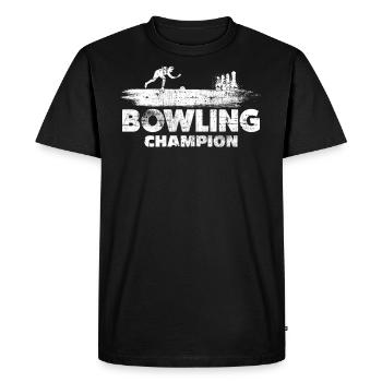Bowling - T-shirt Premium bio Homme - noir - Devant - Nico (187cm)