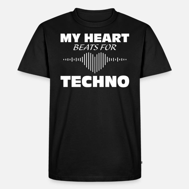 Techno - Männer Premium Bio T-Shirt - Schwarz