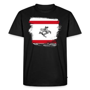 Toscane Italie - T-shirt Premium bio Homme - noir - Devant - Nico (187cm)