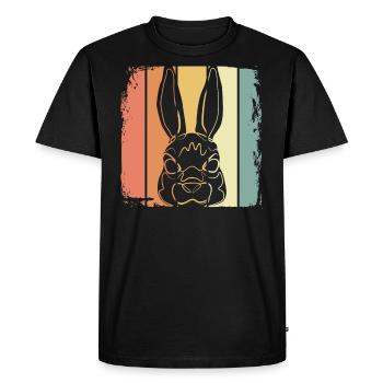 Lièvre - T-shirt Premium bio Homme - noir - Devant - Nico (187cm)
