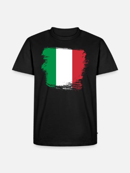 Italy Flag - Men's Premium Organic T-Shirt - black