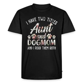 aunt - Men's Premium Organic T-Shirt - black - Front - Nico (187cm)