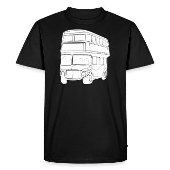 London Bus - Men's Premium Organic T-Shirt - black - Front - Nico (187cm)
