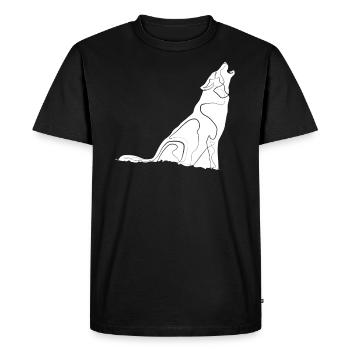 Wolf - T-shirt Premium bio Homme - noir - Devant - Nico (187cm)