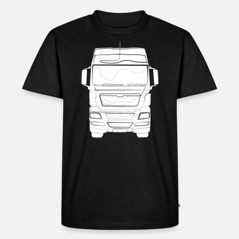 Trucker LKW - Männer Premium Bio T-Shirt - Schwarz