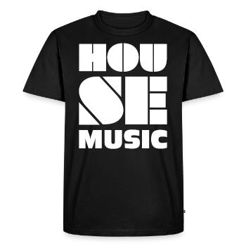 House Music - Men's Premium Organic T-Shirt - black - Front - Nico (187cm)