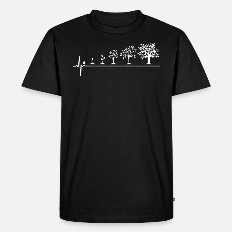 Pflanzen Evolution - Männer Premium Bio T-Shirt - Schwarz