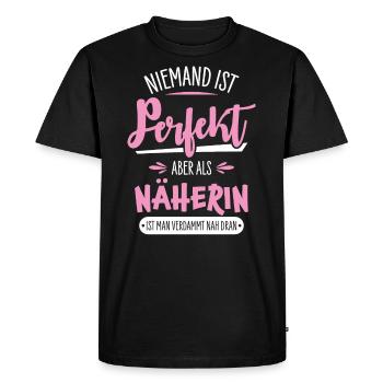 Couture - T-shirt Premium bio Homme - noir - Devant - Nico (187cm)