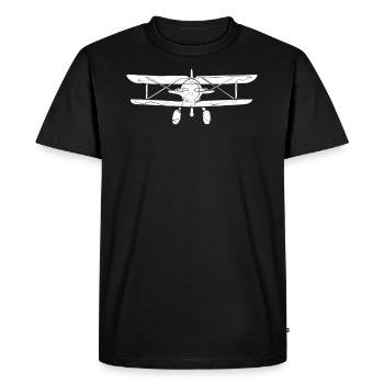 Airplane retro - Men's Premium Organic T-Shirt - black - Front - Nico (187cm)