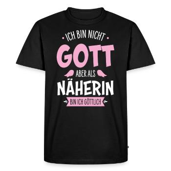 Couturière - T-shirt Premium bio Homme - noir - Devant - Nico (187cm)