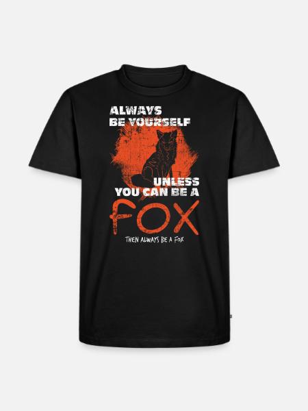 Fuchs - Männer Premium Bio T-Shirt - Schwarz