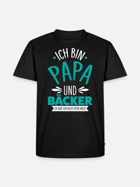 Baker Papa - Men's Premium Organic T-Shirt - black