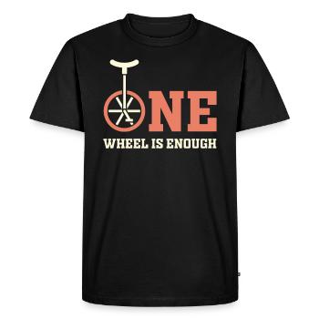 Roue d'art de monocycle - T-shirt Premium bio Homme - noir - Devant - Nico (187cm)