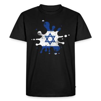 Israel - Men's Premium Organic T-Shirt - black - Front - Nico (187cm)