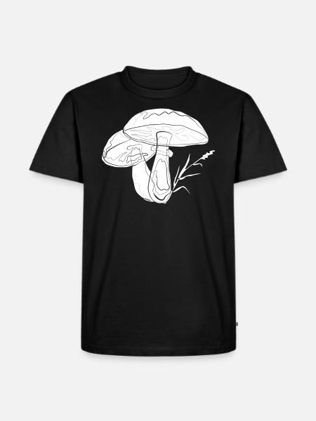 Pilze - Männer Premium Bio T-Shirt - Schwarz