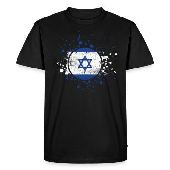 Israel - Men's Premium Organic T-Shirt - black - Front - Nico (187cm)