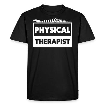 Physiothérapeute - T-shirt Premium bio Homme - noir - Devant - Nico (187cm)