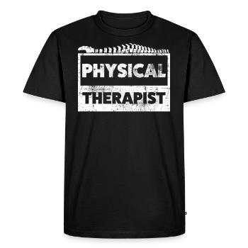 Physiotherapist - Men's Premium Organic T-Shirt - black - Front - Nico (187cm)