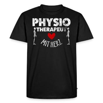Physiotherapist - Men's Premium Organic T-Shirt - black - Front - Nico (187cm)