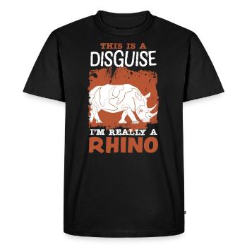 Rhinocéros - T-shirt Premium bio Homme - noir - Devant - Nico (187cm)