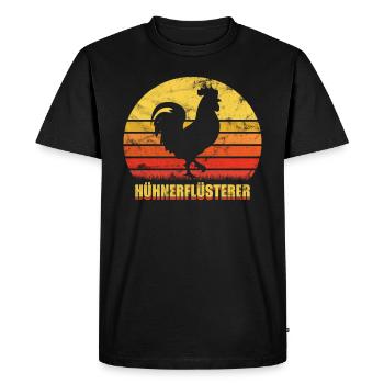Chicken chicken whisperer - Men's Premium Organic T-Shirt - black - Front - Nico (187cm)