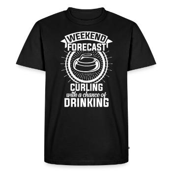Curling sports d'hiver - T-shirt Premium bio Homme - noir - Devant - Nico (187cm)