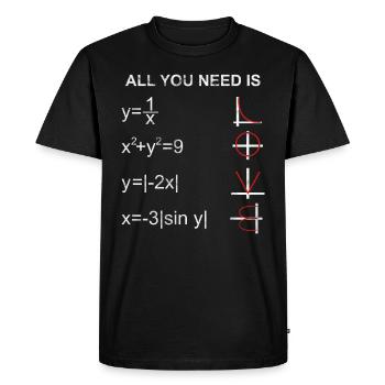 Calcul mathématique - T-shirt Premium bio Homme - noir - Devant - Nico (187cm)