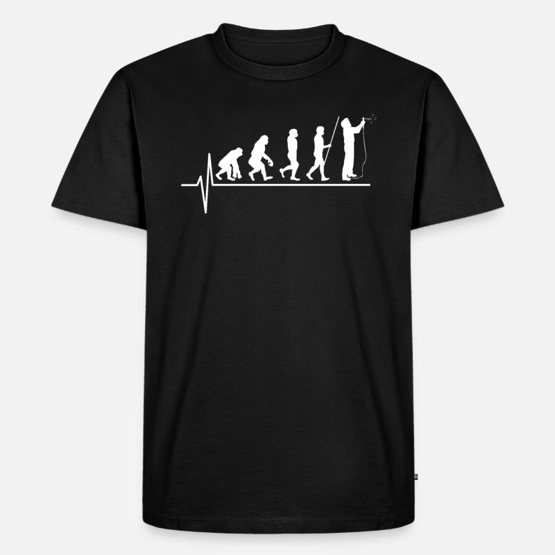 Schweißer Evolution - Männer Premium Bio T-Shirt - Schwarz