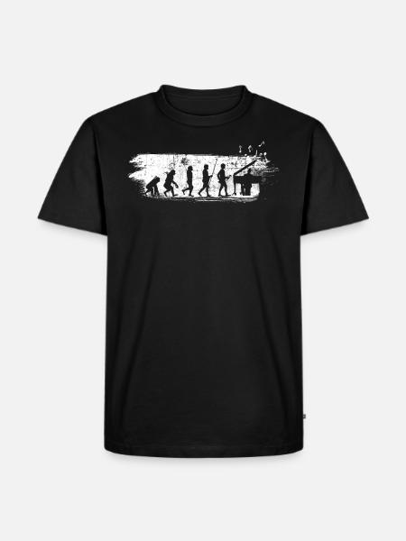 Klavier - Männer Premium Bio T-Shirt - Schwarz