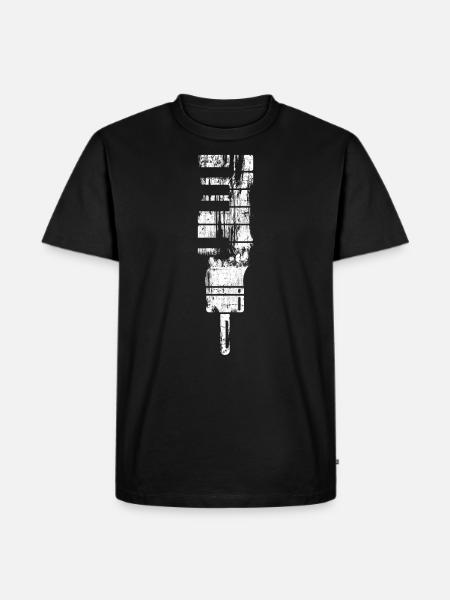 Klavier - Männer Premium Bio T-Shirt - Schwarz