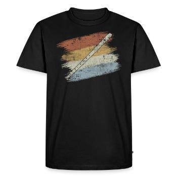 Flûte - T-shirt Premium bio Homme - noir - Devant - Nico (187cm)
