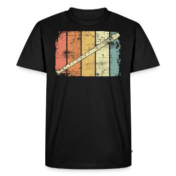 Flûte - T-shirt Premium bio Homme - noir - Devant - Nico (187cm)
