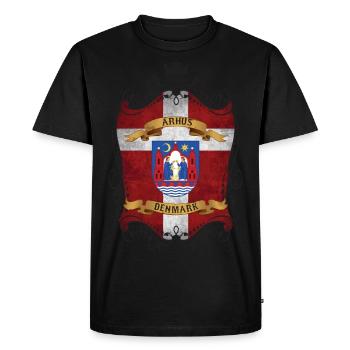 8000 Århus DKflag - T-shirt Premium bio Homme - noir - Devant - Nico (187cm)