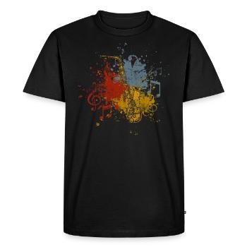 Saxophon - Männer Premium Bio T-Shirt - Schwarz - Vorne - Nico (187cm)