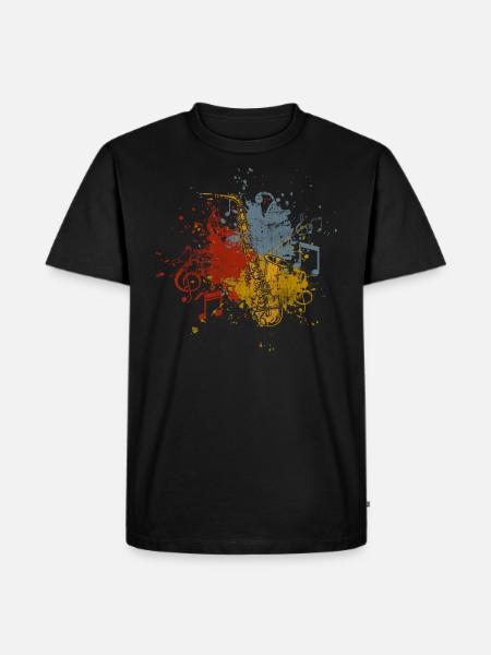 Saxophone - Men's Premium Organic T-Shirt - black