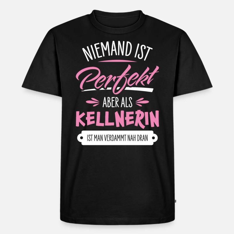 Kellnerin - Männer Premium Bio T-Shirt - Schwarz