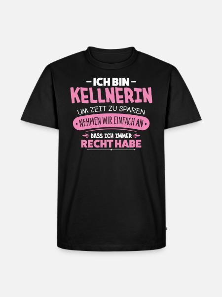 Kellnerin - Männer Premium Bio T-Shirt - Schwarz