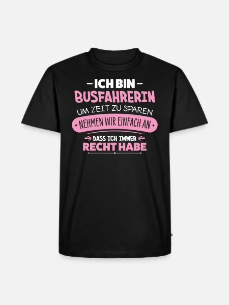 Busfahrerin - Männer Premium Bio T-Shirt - Schwarz