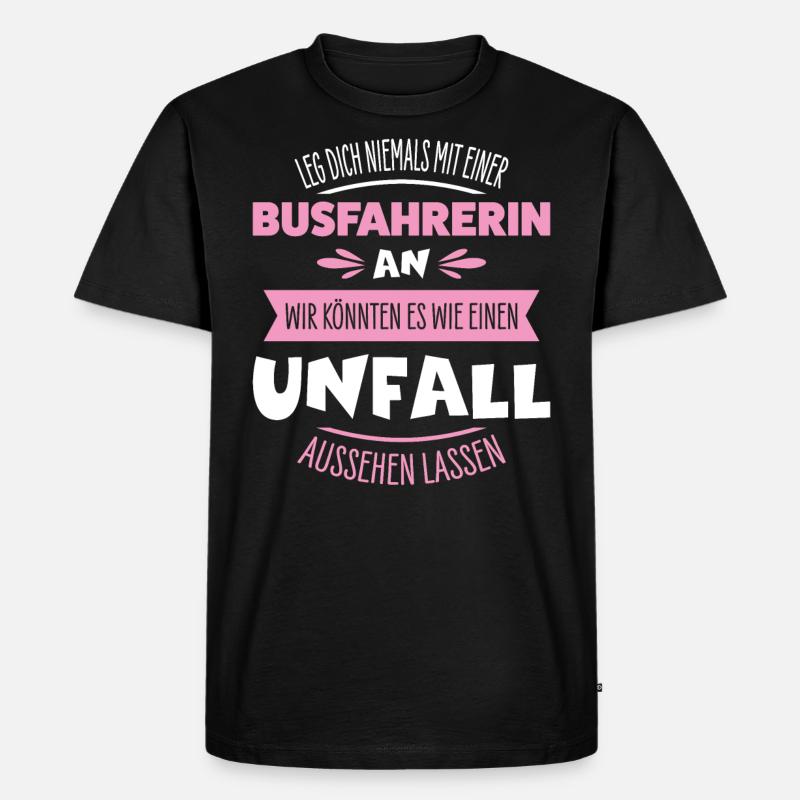 Busfahrerin - Männer Premium Bio T-Shirt - Schwarz