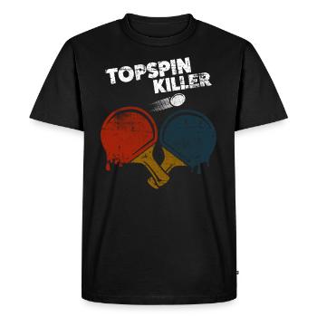 Ping-pong - T-shirt Premium bio Homme - noir - Devant - Nico (187cm)