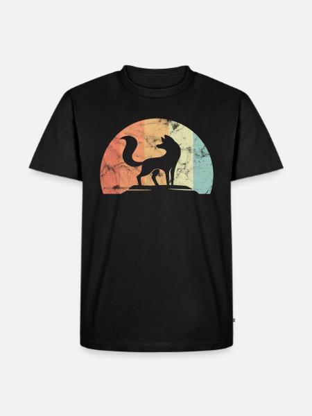Fuchs - Männer Premium Bio T-Shirt - Schwarz