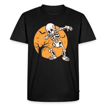 Halloween Skelett - Männer Premium Bio T-Shirt - Schwarz - Vorne - Nico (187cm)