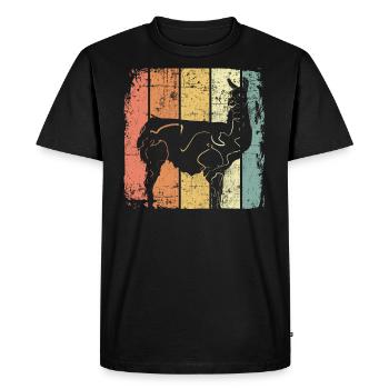 Lama - Men's Premium Organic T-Shirt - black - Front - Nico (187cm)