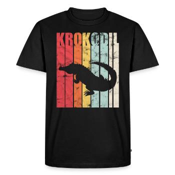 Crocodile Crocodile - T-shirt Premium bio Homme - noir - Devant - Nico (187cm)
