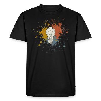 Ampoule - T-shirt Premium bio Homme - noir - Devant - Nico (187cm)