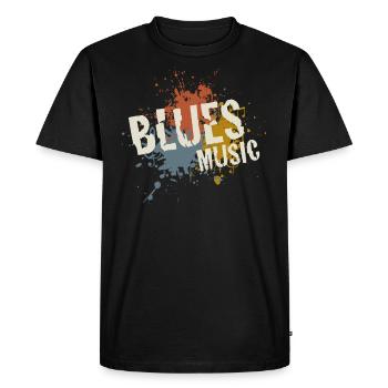 Blues - T-shirt Premium bio Homme - noir - Devant - Nico (187cm)